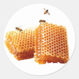 Honigbienen auf Honigwabenkrauben-Umschlag Aufkleb Runder Aufkleber
