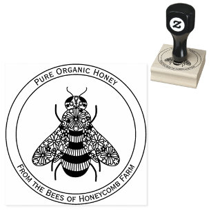 Honigbienen Bienenstand Gummistempel