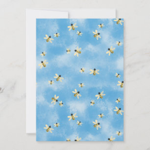Honigbienen & Blue Skies Blank Wedding Einladung