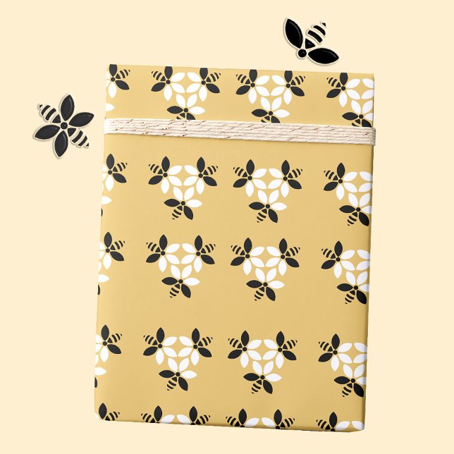 Honigbienen-Blume Geschenkpapier (Von Creator hochgeladen)