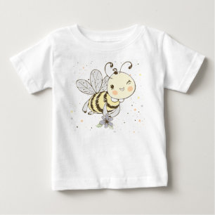 Honigbienen, Feen- und Baby-Bienen im nahtlosen Mu Baby T-shirt