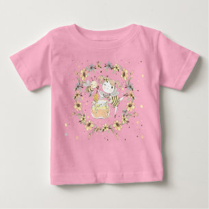 Honigbienen, Feen- und Baby-Bienen im nahtlosen Mu Baby T-shirt