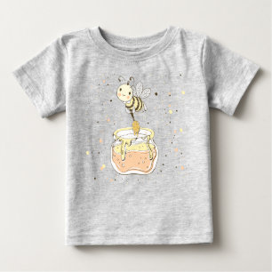Honigbienen, Feen- und Baby-Bienen im nahtlosen Mu Baby T-shirt
