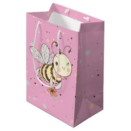 Honigbienen, Feen- und Baby-Bienen im nahtlosen Mu Mittlere Geschenktüte