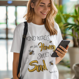 Honigbienen Freundliche Worte Gelb und Schwarz Tri-Blend Shirt