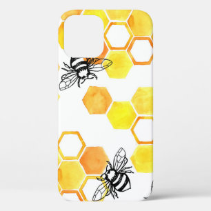 Honigbienen: Gelbes Aquarellmuster Case-Mate iPhone Hülle
