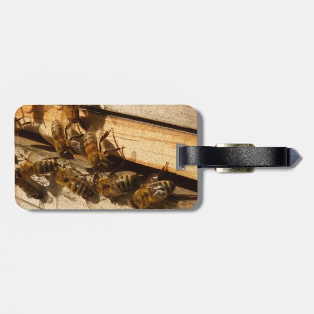 Honigbienen Gepäckanhänger (Rückseite horizontal)