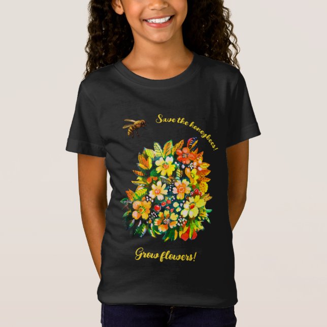 Honigbienen gerettet, Blume anbauen T-Shirt (Vorderseite)