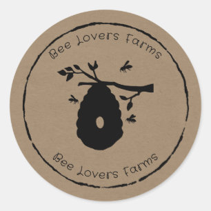 Honigbienen-Label Bio Runder Aufkleber