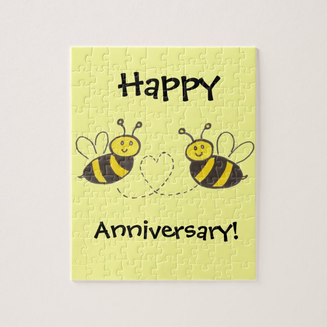 Honigbienen mit Herz Puzzle (Vertikal)