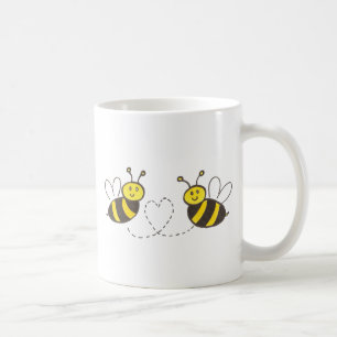 Honigbienen mit Herz Tasse
