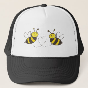 Honigbienen mit Herz Truckerkappe