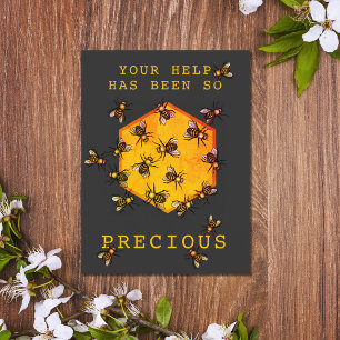 Honigbienen Moderne Schwarze Anpassbare Dankeschön Postkarte