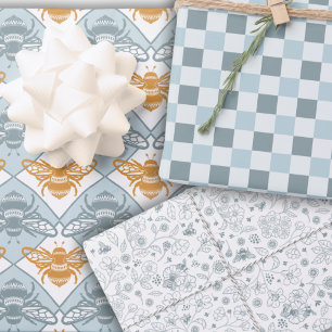 Honigbienen-Muster-Koordination Geschenkpapier Set