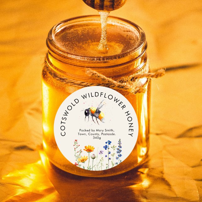 Honigbienen Natur Klassischer Rundaufkleber, rusti Runder Aufkleber (Von Creator hochgeladen)