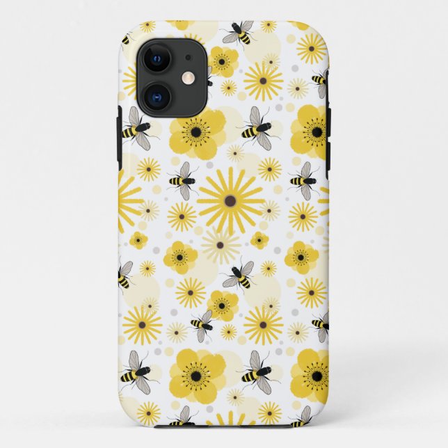 Honigbienen u. Blumen iPhone 5 Fall Case-Mate iPhone Hülle (Rückseite)