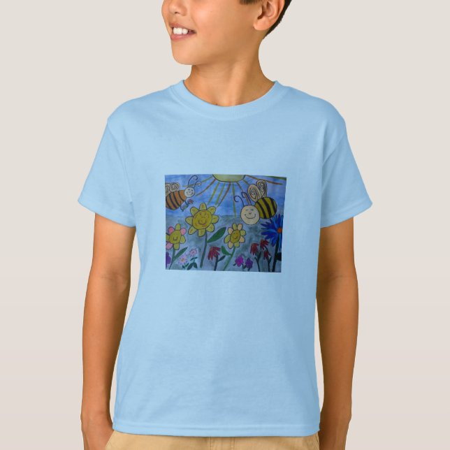 Honigbienen und Blume T-Shirt (Vorderseite)