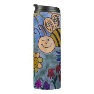 Honigbienen und Blume Thermal Tumbler Thermosbecher