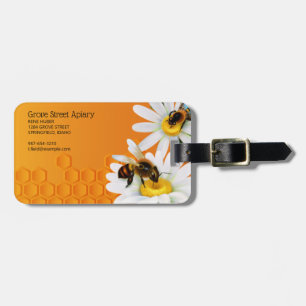 Honigbienen und Daisy-Blume Gepäckanhänger