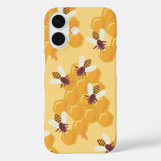 Honigbienen und Honigwabendesign Case-Mate iPhone Hülle (Rückseite)