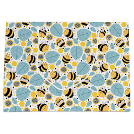 Honigbienen und Sonnenblumen Große Geschenktüte