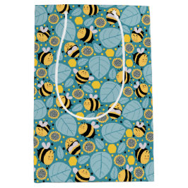 Honigbienen und Sonnenblumen Mittlere Geschenktüte