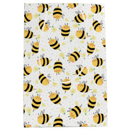 Honigbienen und Sonnenblumen Mittlere Geschenktüte