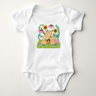 Honigbienenfamilie Baby Strampler