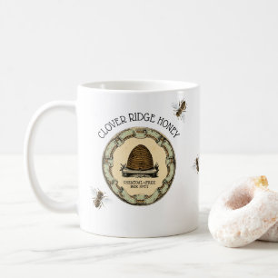 Honigbienenfarm Imker Etikett Kaffeetasse