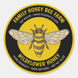 Honigbienenrunde Runder Aufkleber