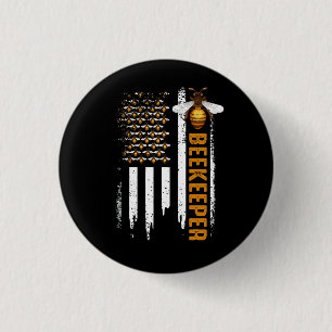 Honigbienenzucht Bienenzucht Bienenhalter USA Flag Button