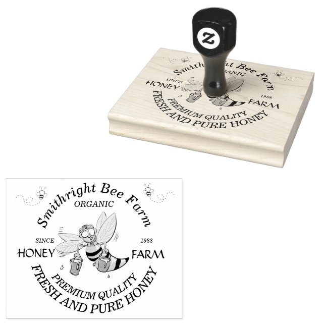 Honigbienenzucht mit Eimern aus Honigkautschuk-Bri Gummistempel (Stempel)