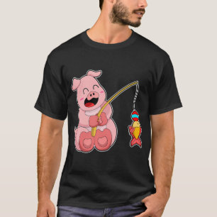 Honigdachs Fischer Fischernetz Fisch T-Shirt