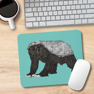 Honigdachs Furchtlos Ekelig Wildtier Kunst Mousepad
