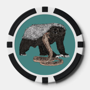 Honigdachs und Schlange Pokerchips