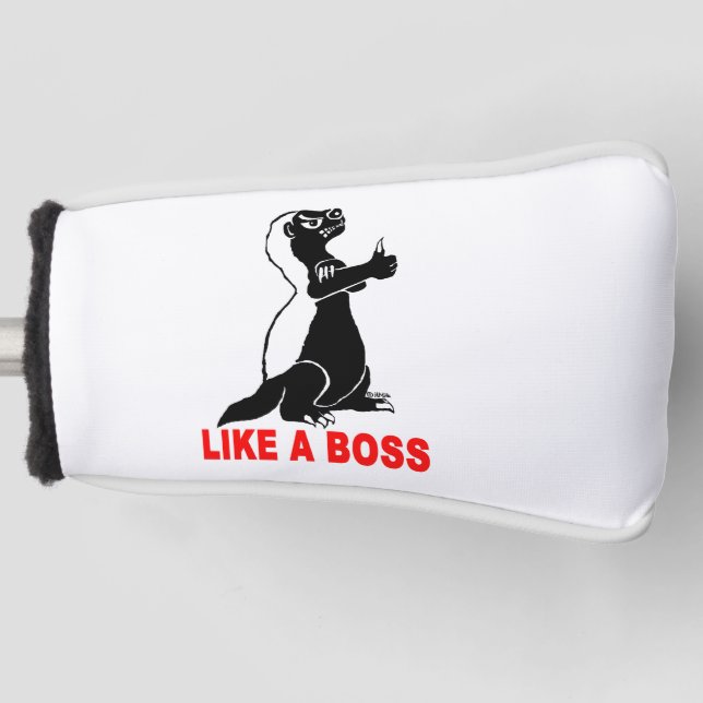 Honigdachs, wie ein Chef Golf Headcover (Vorderseite)