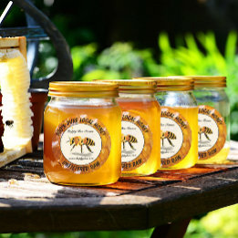 Honigfarm Apiary Small Business Food Label Runder Aufkleber