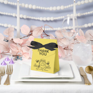 Honigglas & Bienen Handgezeichnet Gelb Babyparty Geschenkschachtel