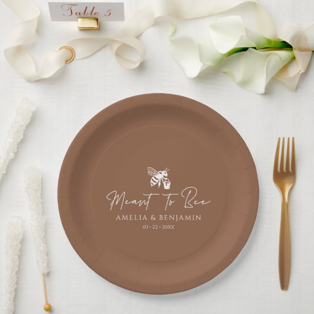 Honigglas Hochzeitsgunst für Gäste Pappteller (Hochzeit)