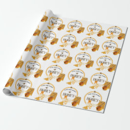 Honigglas Honigbiene Waben Biene Imkerei Geschenkpapier