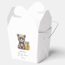 Honigglas und Teddy-Bären-Babydusche Geschenkschachtel