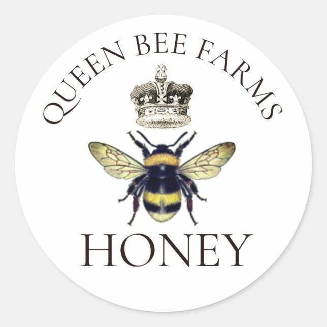 Honigmarken für Königin und Regal Runder Aufkleber (Vorderseite)