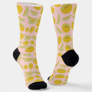 Honigmelonen Fruchtmuster Socken