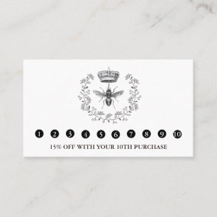 Honigprodukte der Königin Biene & Crown Treuekarte