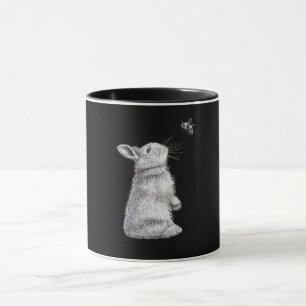 Honigrabbe und Hummeln  Bunny Lover Geschenk Tasse