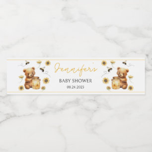 Honigstaubblume, gelbe, geschlechtsneutrale Babydu Wasserflaschenetikett