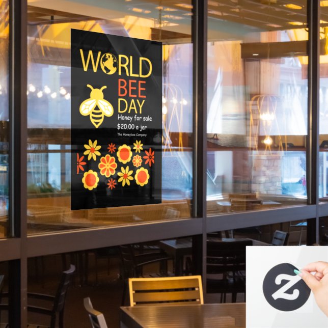 Honigtag, 20. Mai Fensteraufkleber (Restaurantfenster)