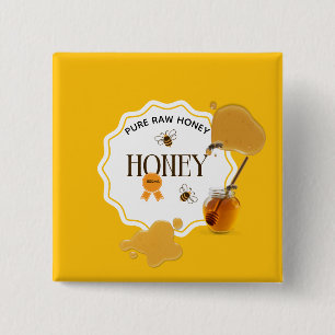 Honigtopf Honigbiene Waben Biene Imkerei Button