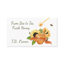 Honigtopf und Blume Fresh Honey Business Card