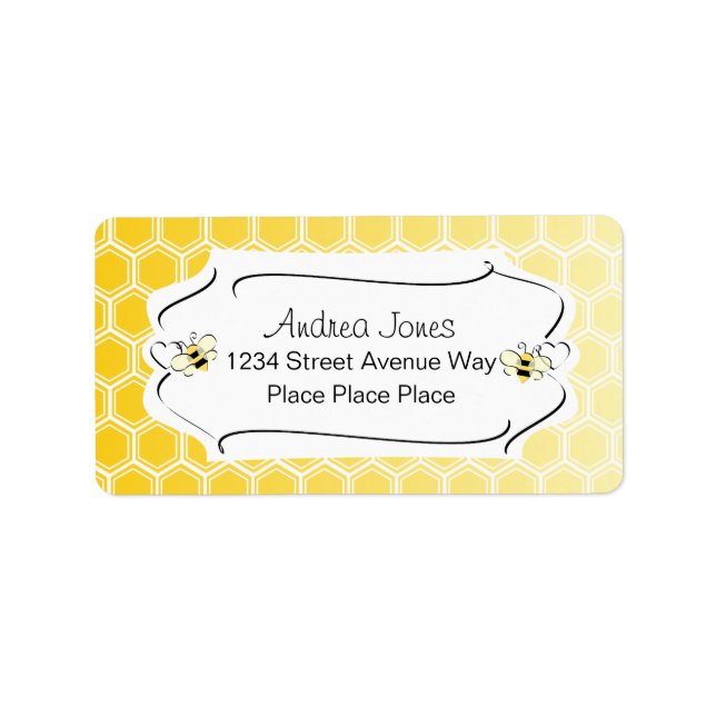 Honigwabe Adressaufkleber (Vorne)